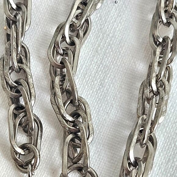 VTG LUCIEN PICCARD Silver Statement Necklace Large - Picture 8 of 11